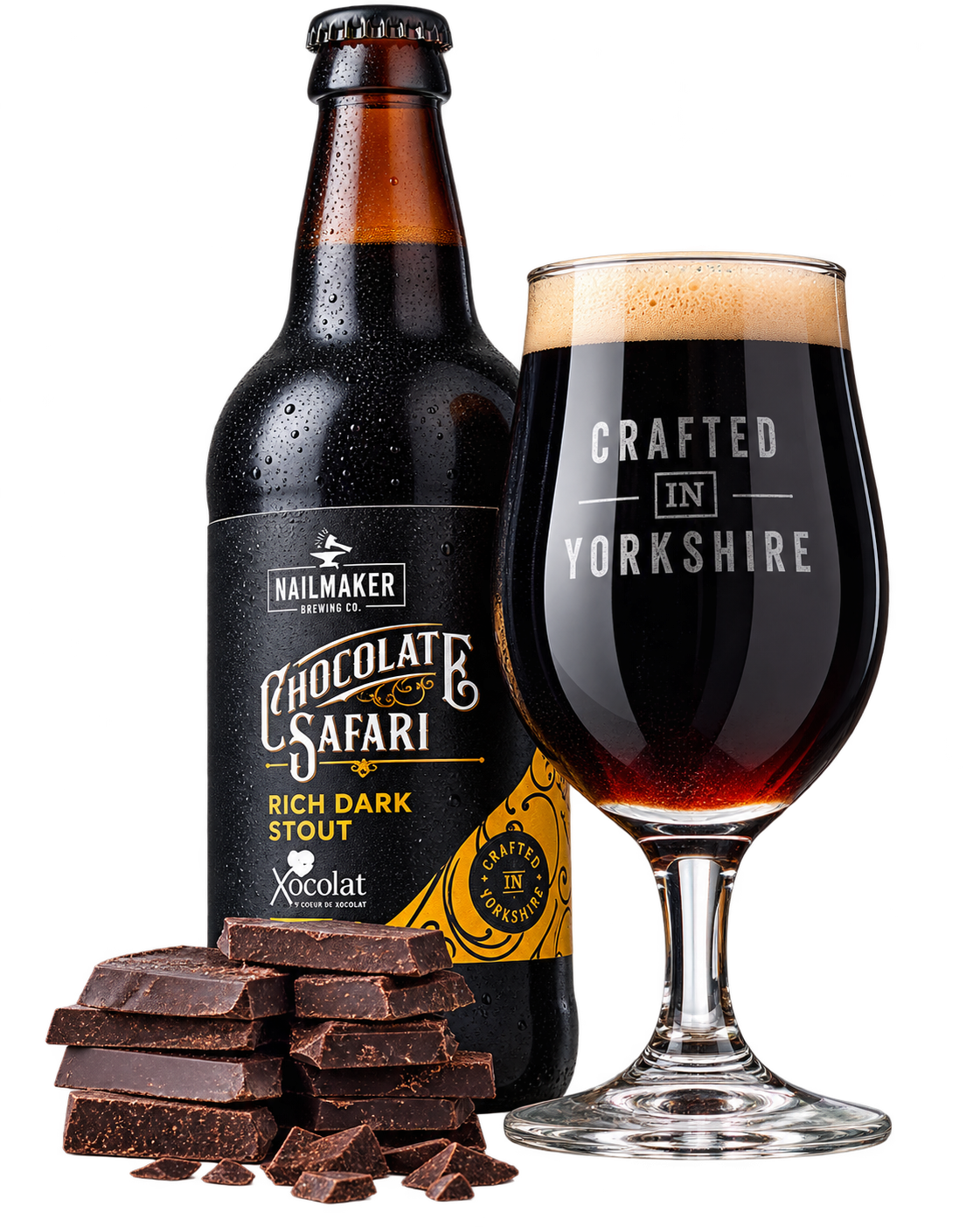 choc safari beer and glass